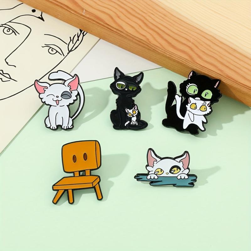 Cat Brooch Badge Clothing Bags Decorations Accessories For Men