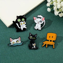 Cat Brooch Badge Clothing Bags Decorations Accessories For Men