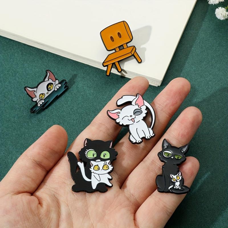 Cat Brooch Badge Clothing Bags Decorations Accessories For Men