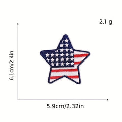 12pcs Independence Iron On Patches Sew On Embroidered Applique Repair Patch DIY