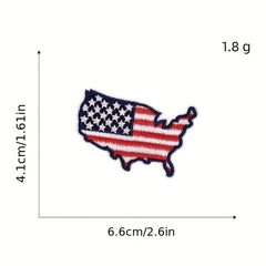 12pcs Independence Iron On Patches Sew On Embroidered Applique Repair Patch DIY