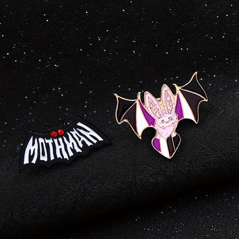 4pcs Ghost Oil Drop Alloy Brooches Creative Shirt Collar Ghost Pin