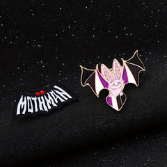 4pcs Ghost Oil Drop Alloy Brooches Creative Shirt Collar Ghost Pin
