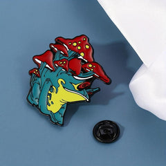 Frog Mushroom Enamel Brooch Backpacks Jackets Hats Scarves Pants Pins