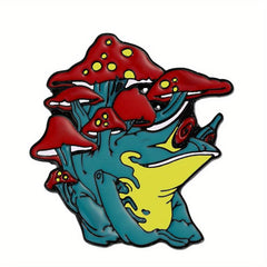 Frog Mushroom Enamel Brooch Backpacks Jackets Hats Scarves Pants Pins