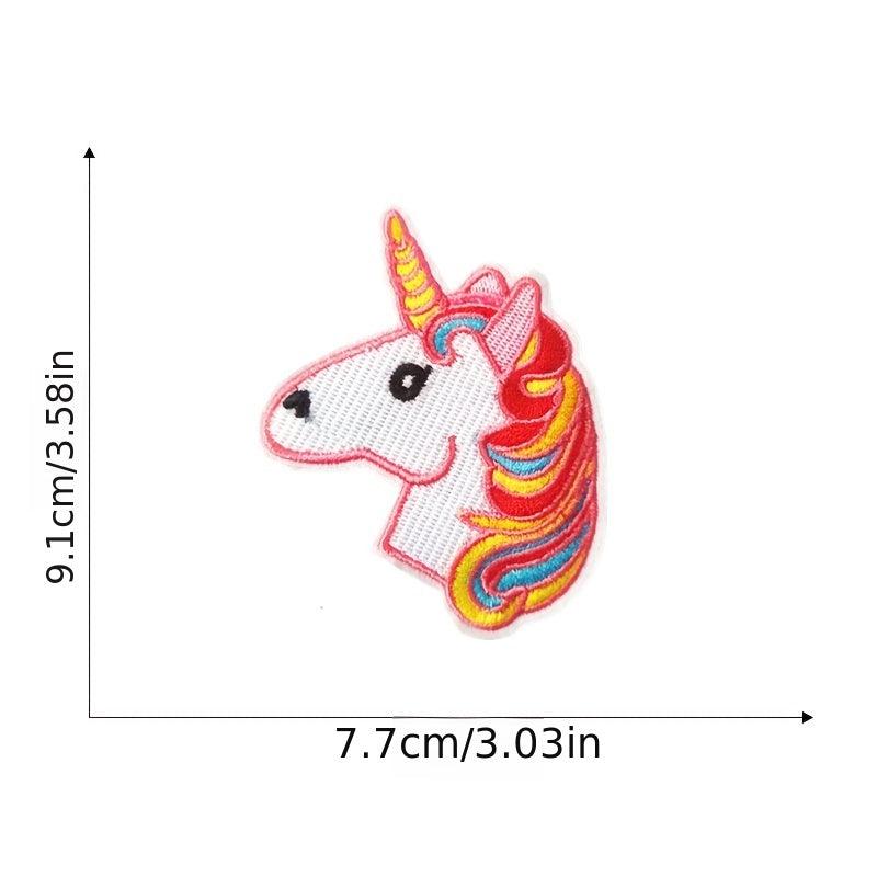 23pcs Unicorn Iron On Patches Embroidered Applique Repair DIY Crafts Projects