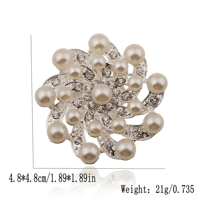 Artificial Diamond Pearl Brooch Suit Sweater Decoration Jewelry