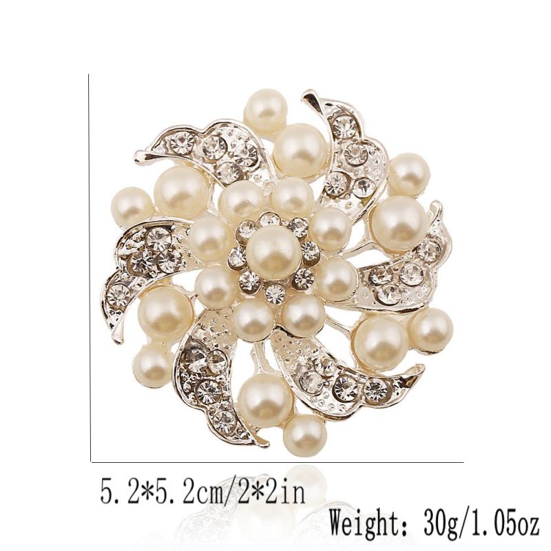 Artificial Diamond Pearl Brooch Suit Sweater Decoration Jewelry