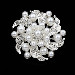 Artificial Diamond Pearl Brooch Suit Sweater Decoration Jewelry