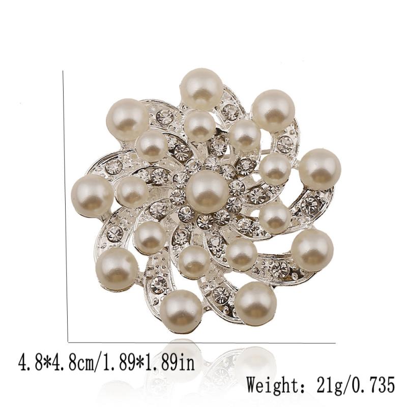 Artificial Diamond Pearl Brooch Suit Sweater Decoration Jewelry