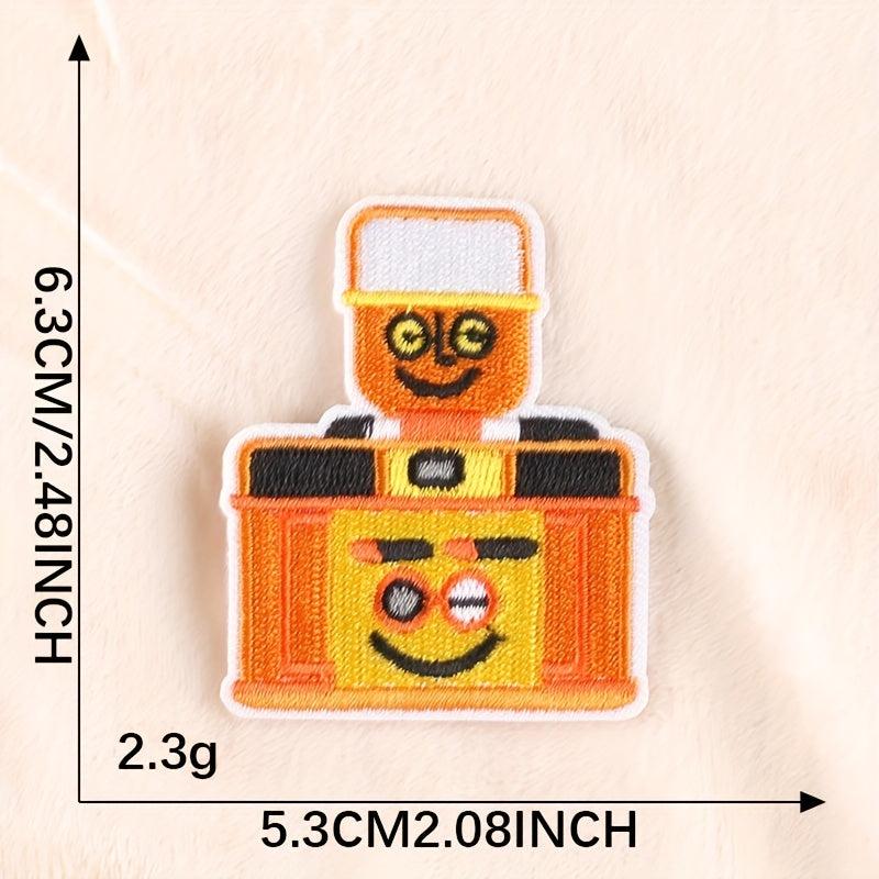 4pcs Cartoon Camera Embroidery Badge Patches Hat Accessories Sticker