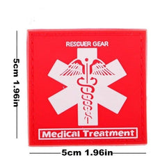 Men's PVC Rubber Army Military Patch Hook Patches Armbands