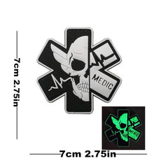 Men's PVC Rubber Army Military Patch Hook Patches Armbands