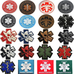 Men's PVC Rubber Army Military Patch Hook Patches Armbands