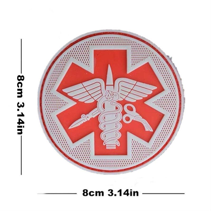 Men's PVC Rubber Army Military Patch Hook Patches Armbands