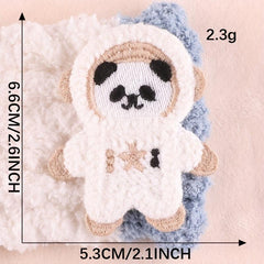 4pcs Space Bear Embroidery Patches Girls Coat DIY Accessories Hand Sewing
