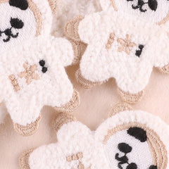 4pcs Space Bear Embroidery Patches Girls Coat DIY Accessories Hand Sewing