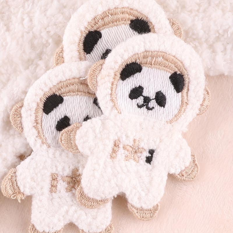 4pcs Space Bear Embroidery Patches Girls Coat DIY Accessories Hand Sewing