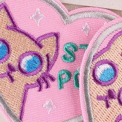 4pcs Pink Kitten Patches DIY Iron on Cloth Stickers
