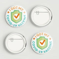 9 Pcs COVID 19 Vaccine Buttons For Men's Women's Brooches