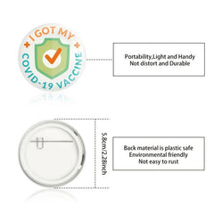 9 Pcs COVID 19 Vaccine Buttons For Men's Women's Brooches
