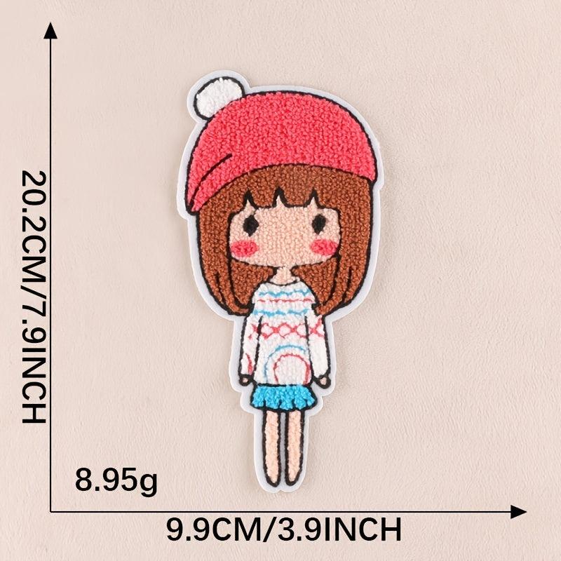 1pc Cartoon Little Girl Patch DIY Clothes Art Decor
