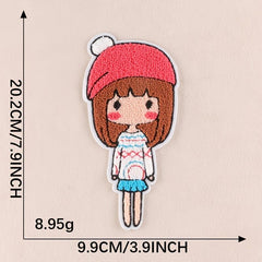 1pc Cartoon Little Girl Patch DIY Clothes Art Decor