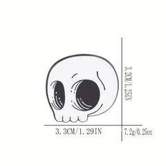 Retro Skull Head Brooch Enamel Alloy Badge Men Halloween Decoration