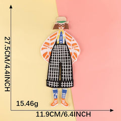1pc Cartoon Girl Embroidery Patches Fabric Art Decor DIY Clothes Accessories