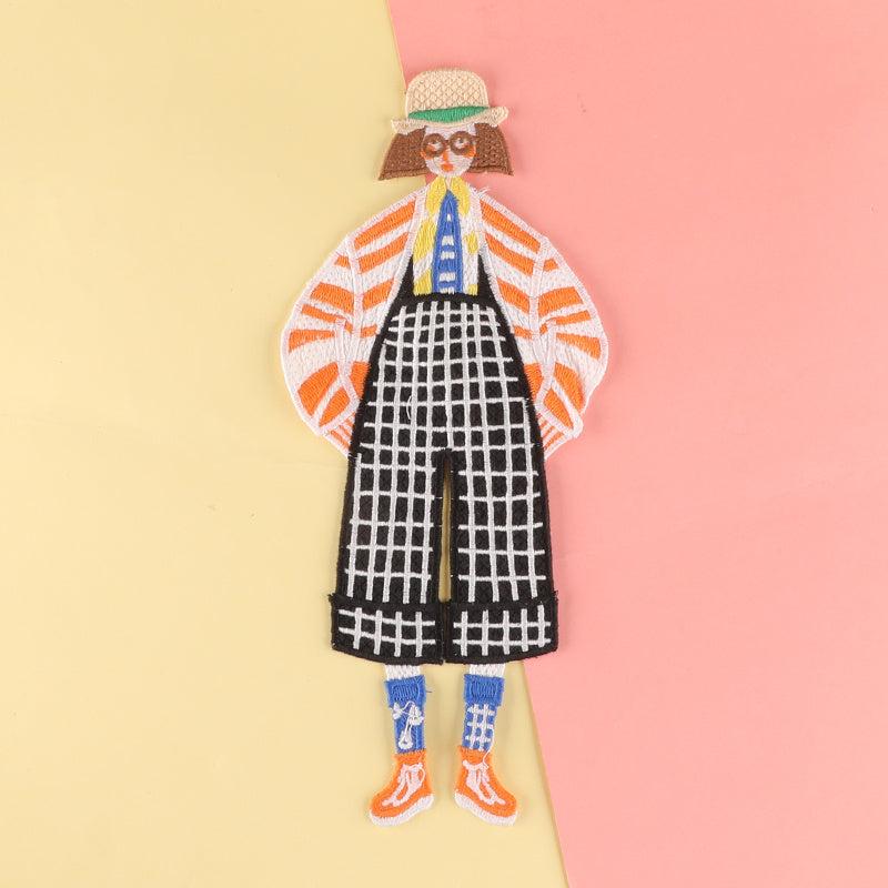 1pc Cartoon Girl Embroidery Patches Fabric Art Decor DIY Clothes Accessories