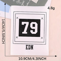 1pc Woven Label Printing 79 Digital Patch Clothing Hat Accessories DIY