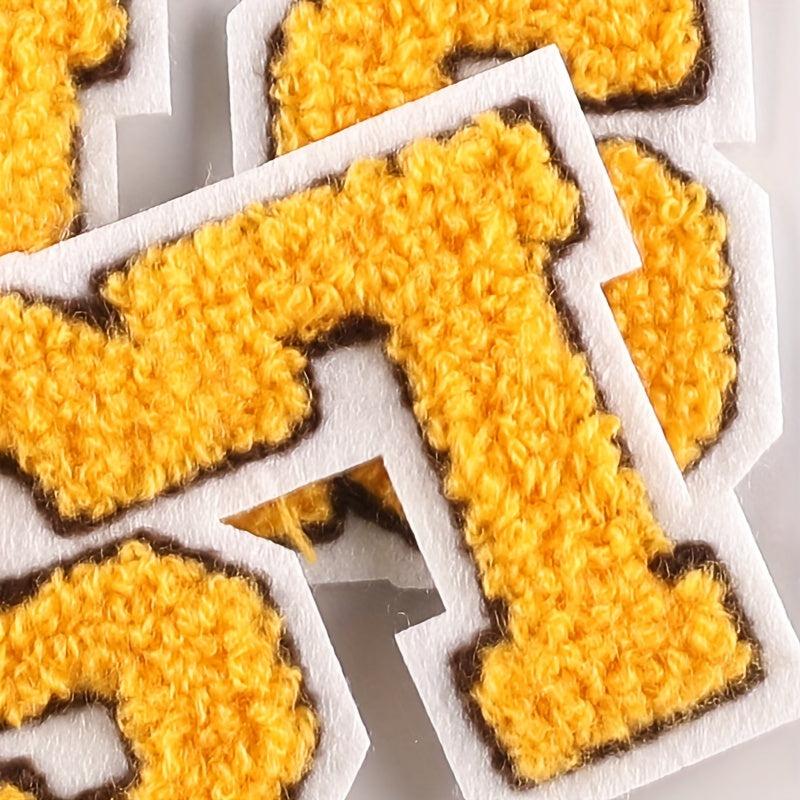 2pcs Towel Embroidery Letter Patches for Girls Clothing DIY Hand Sewing