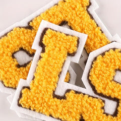 2pcs Towel Embroidery Letter Patches for Girls Clothing DIY Hand Sewing