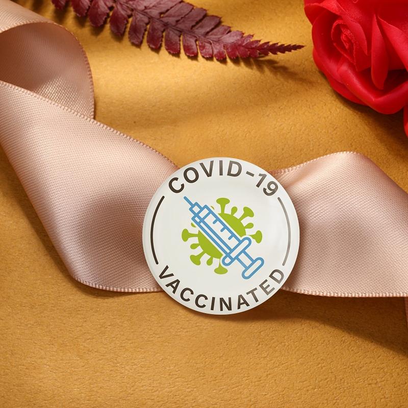 9 Pcs Vaccine Button Pins Covid 19 Vaccinated Pins Men's Women's Brooches