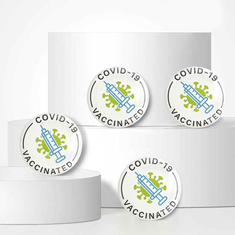 9 Pcs Vaccine Button Pins Covid 19 Vaccinated Pins Men's Women's Brooches