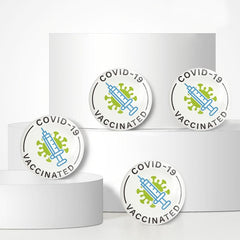 9 Pcs Vaccine Button Pins Covid 19 Vaccinated Pins Men's Women's Brooches