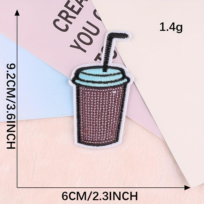 Sequin Embroidered Patches Set with Sewing Kit - DIY Cloth Stick