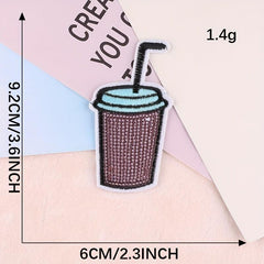 Sequin Embroidered Patches Set with Sewing Kit - DIY Cloth Stick