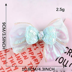 2pcs Mesh Light Bow Patches For Girls Clothing Coat Accessories