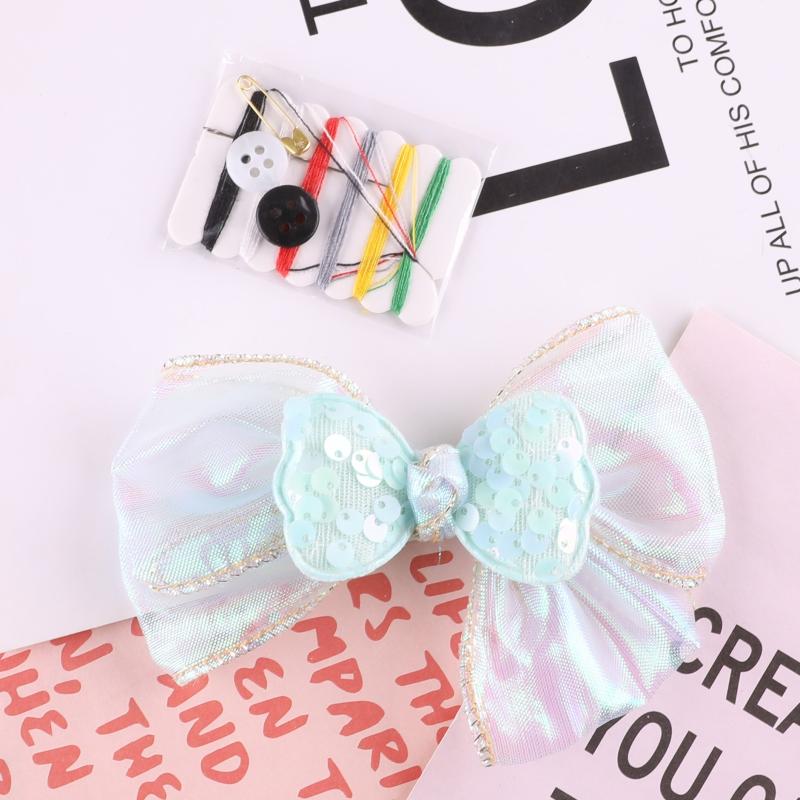 2pcs Mesh Light Bow Patches For Girls Clothing Coat Accessories