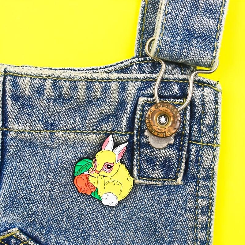 Yellow Rabbit Baby Rabbit Brooch