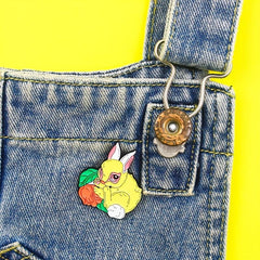 Yellow Rabbit Baby Rabbit Brooch