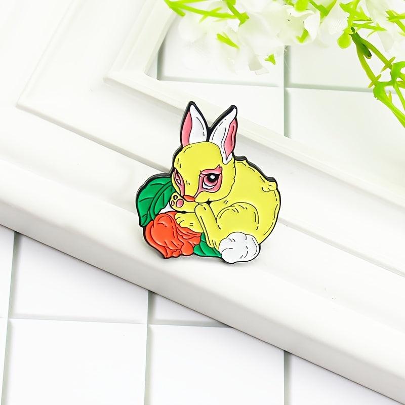 Yellow Rabbit Baby Rabbit Brooch