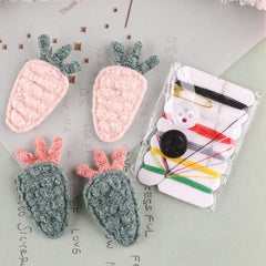 5pcs Plush Carrot Hair Accessories Patches for Girls Clothing Coat DIY