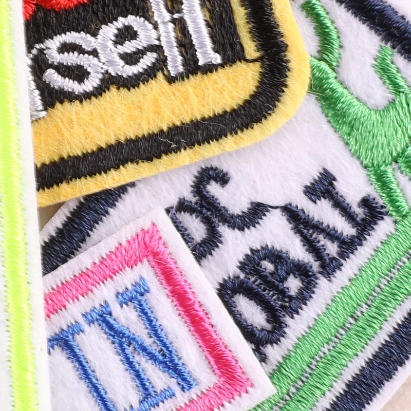 4pcs Letter Patches For Boys Clothing DIY Iron on Style Cloth