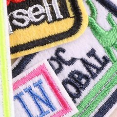 4pcs Letter Patches For Boys Clothing DIY Iron on Style Cloth