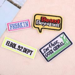 4pcs Letter Patches For Boys Clothing DIY Iron on Style Cloth