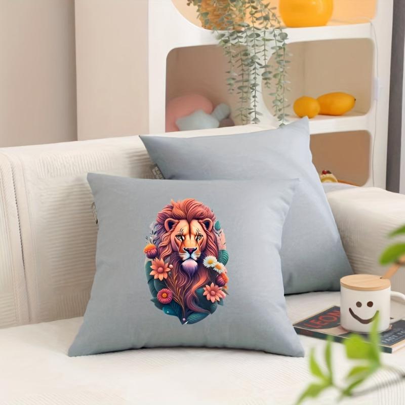 Colorful Lion Ironing Sticker For Men - DIY Heat Transfer