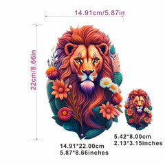Colorful Lion Ironing Sticker For Men - DIY Heat Transfer