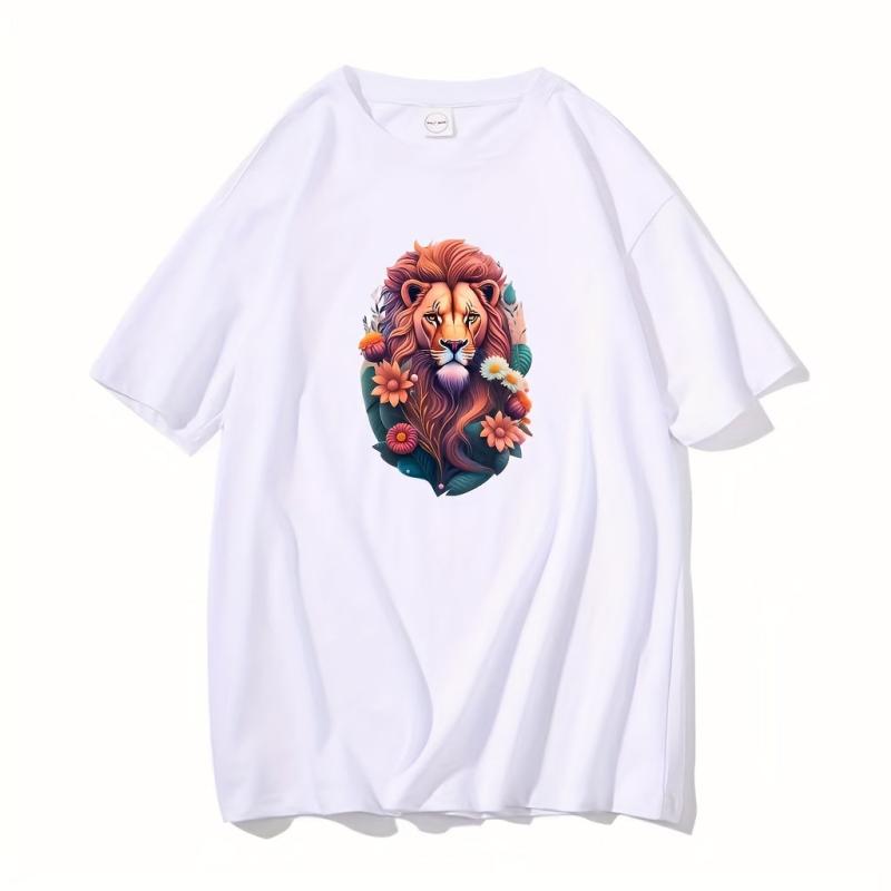 Colorful Lion Ironing Sticker For Men - DIY Heat Transfer